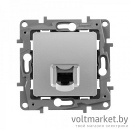 Etika - Розетка 1хRJ-45 UTP CAT5E 8конт.(алюминий)