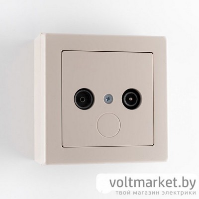 JOWISZ - Розетка TV+R, 5_862MHz, концевая, бежевый