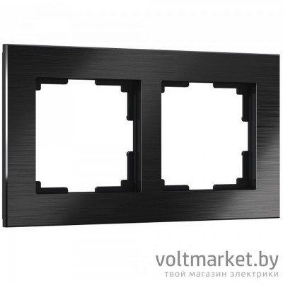 Рамка 2-ая Aluminium черный