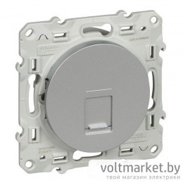 Розетка компьютерная RJ45 Odace алюминий