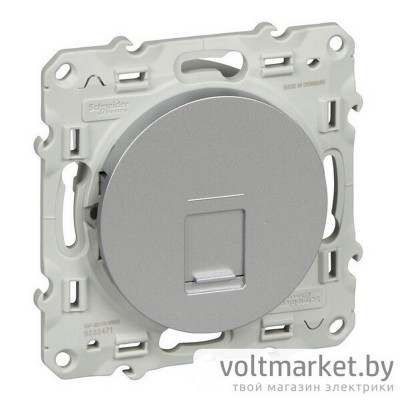 Розетка компьютерная RJ45 Odace алюминий