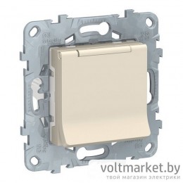 UNICA NEW РОЗЕТКА с заземл., со шторками, с крышкой, 16 А, 250 В, IP40, БЕЖЕВЫЙ UNICA NEW РОЗЕТКА с заземл., со шторками, с крышкой, 16 А, 250 В, IP40, БЕЖЕВЫЙ