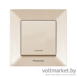 Выключатель одноклавишный с подсветкой Panasonic Arkedia крем