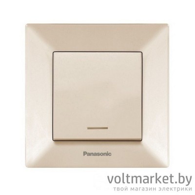 Выключатель одноклавишный с подсветкой Panasonic Arkedia крем