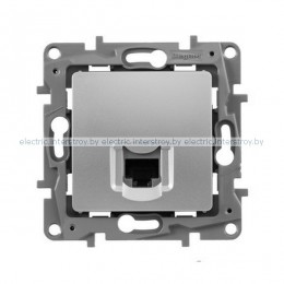 Etika - Розетка 1хRJ-45 UTP CAT5E 8конт.(алюминий)