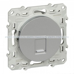 Розетка компьютерная RJ45 Odace алюминий