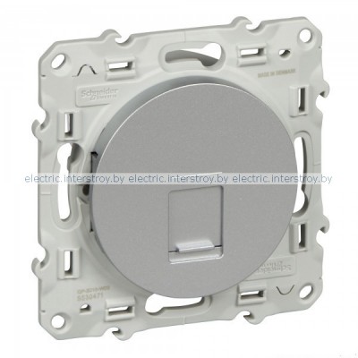 Розетка компьютерная RJ45 Odace алюминий