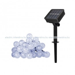 Садовая гирлянда ФАZА SLR-G05-30W гирлянда, шарики, холодный белый, 30LED, на солнечной батарее
