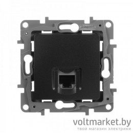 Etika - Розетка 1хRJ-45 UTP CAT5E 8конт.(антрацит)