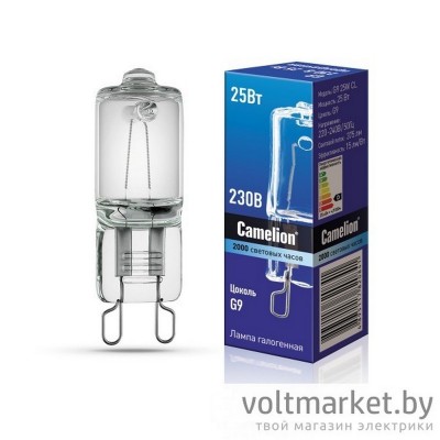Лампа галогенная Camelion G9 25W 220V прозрачная