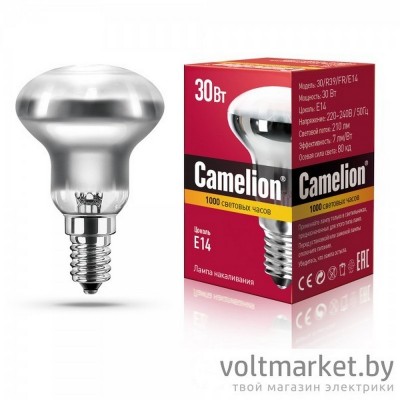 Лампа накаливания зеркальная Camelion R39 30W/220V Е14