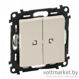 Переключатель двухклавишный с подсветкой Legrand Valena Life слоновая кость Переключатель двухклавишный с подсветкой Legrand Valena Life слоновая кость