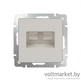 Розетка компьютер+телефон RJ-45+RJ-11 Werkel слоновая кость