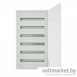 Щит встраиваемый BF-U-6/144-P, 6х24M (144M), с N/PE 2x 2x25+43x16mm2, металл. со сплошной дверью, 1070x588x140(1020x496x127)mm, белый RAL9016, IP30