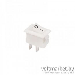 Выключатель клавишный 250V 3А (2с) ON-OFF белый Micro