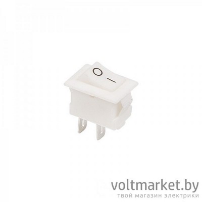 Выключатель клавишный 250V 3А (2с) ON-OFF белый Micro