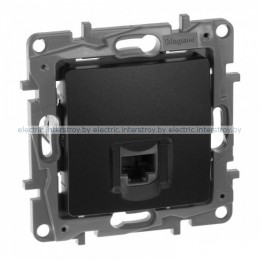 Etika - Розетка 1хRJ-45 UTP CAT5E 8конт.(антрацит)