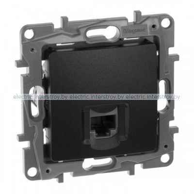 Etika - Розетка 1хRJ-45 UTP CAT5E 8конт.(антрацит)