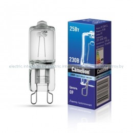 Лампа галогенная Camelion G9 25W 220V прозрачная