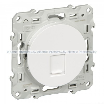 Розетка компьютерная RJ45 Odace белый