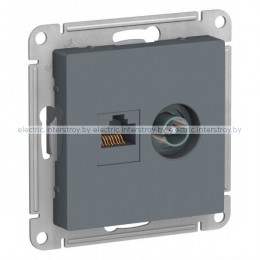 Розетка TV + компьютерная RJ45 Atlas Design грифель