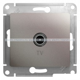 Розетка TV оконечная 1DB Glossa платина