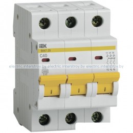 Выключатель автоматический IEK ВА 47-29 3Р 40А (C)