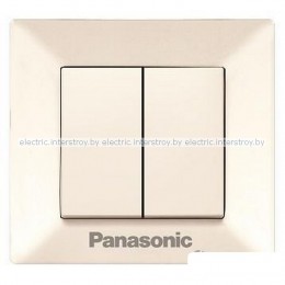 Выключатель двухклавишный Panasonic Arkedia крем