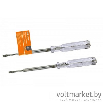 Отвертка-пробник (индикатор) 190мм, 100-500В ЭкспертЭлектрик TDM