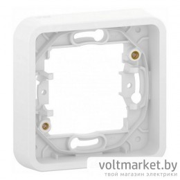 Рамка 1-постовая без винтов Mureva S IP55, белый