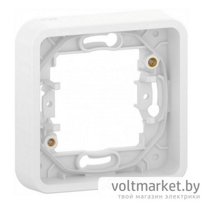 Рамка 1-постовая без винтов Mureva S IP55, белый