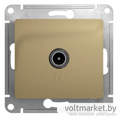 Розетка TV оконечная 1DB Glossa титан