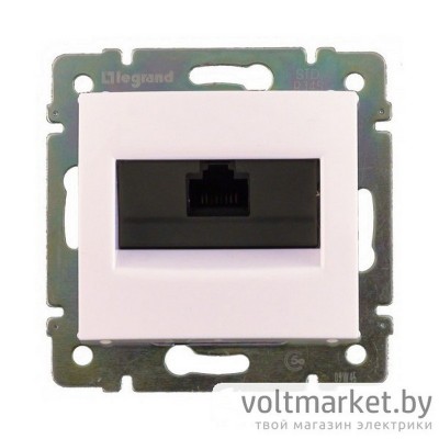 Розетка информационная 1хRJ-45 UTP CAT6 Legrand Valena белый