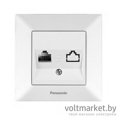 Розетка компьютерная RJ-45 Panasonic Arkedia белый
