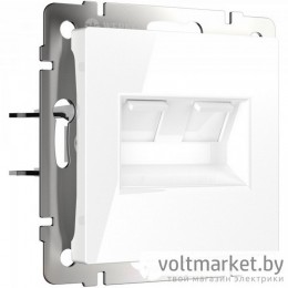 Розетка компьютерная двойная 2хRJ-45 Werkel белый