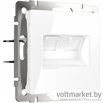 Розетка компьютерная двойная 2хRJ-45 Werkel белый