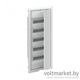 Щиток встраив. ABB UK660E3, 60M, белая мет. дверь, 63A, IP30, +PE+N-клеммы, ниша 828x340x88mm