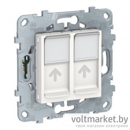 UNICA NEW РОЗЕТКА компьютерная, RJ45, двойная, кат. 5е UTP, БЕЛЫЙ UNICA NEW РОЗЕТКА компьютерная, RJ45, двойная, кат. 5е UTP, БЕЛЫЙ