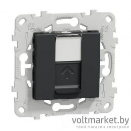 UNICA NEW РОЗЕТКА компьютерная, RJ45, одиночная, кат. 6 UTP, АНТРАЦИТ UNICA NEW РОЗЕТКА компьютерная, RJ45, одиночная, кат. 6 UTP, АНТРАЦИТ