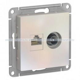 Розетка TV + компьютерная RJ45 Atlas Design жемчуг