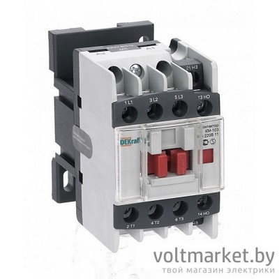 Контактор 9А 220В АС3 1НО+1НЗ КМ-103 DEKraft