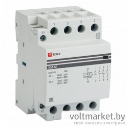 Контактор модульный КМ 63А 4NО (3 мод.) EKF PROxima