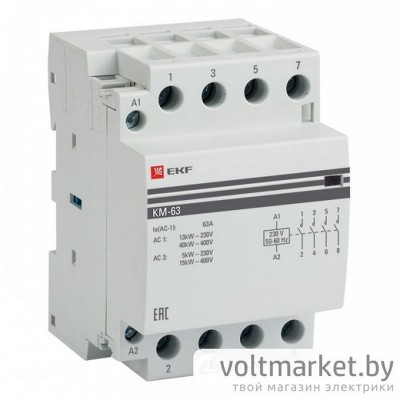 Контактор модульный КМ 63А 4NО (3 мод.) EKF PROxima
