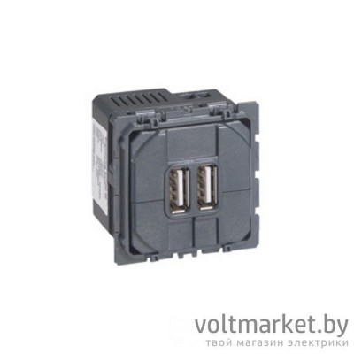 Розетка 2хUSB с зарядным устройством 2400мА, 5В Celiane
