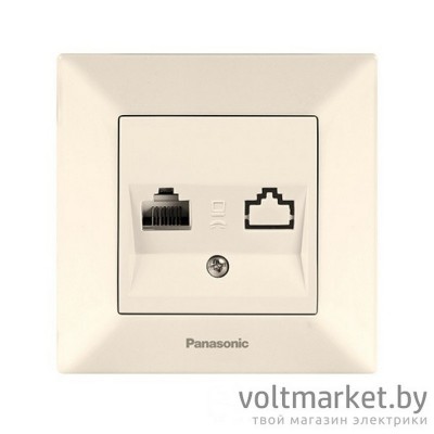 Розетка компьютерная RJ-45 Panasonic Arkedia крем