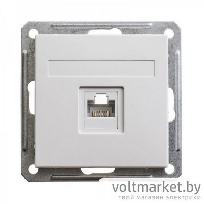 Розетка компьютерная RJ-45 Wessen59 белый