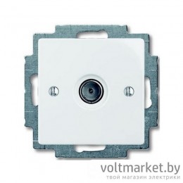 Розетка телевизионная ABB Basic 55 (альпийский белый)