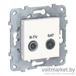 UNICA NEW РОЗЕТКА R-TV/SAT, проходная, БЕЛЫЙ UNICA NEW РОЗЕТКА R-TV/SAT, проходная, БЕЛЫЙ