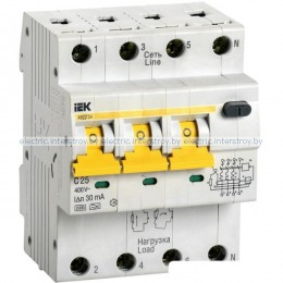Дифференциальный автомат АВДТ 34 C25 30мА IEK