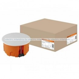 Коробка распаячная СП D80х40мм, крышка, пл.лапки IP20, TDM